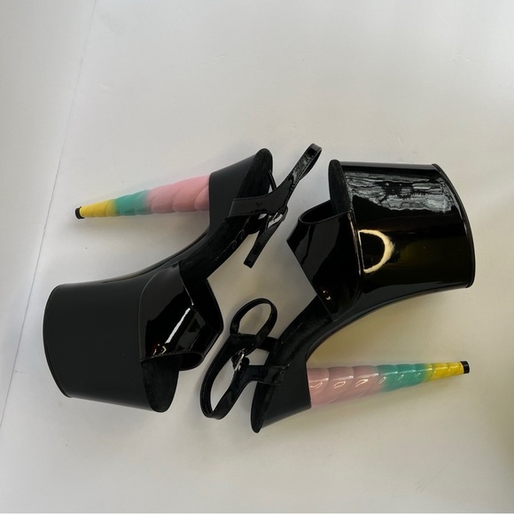 Ellie 7" Unicorn Heel Platform Shoes Stripper  Pole Dance Stilettos  777-Dashing - Picture 5 of 16